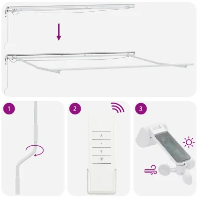 Copertină Manuală Albă 4,5x3m Metal | Livrare Gratuită