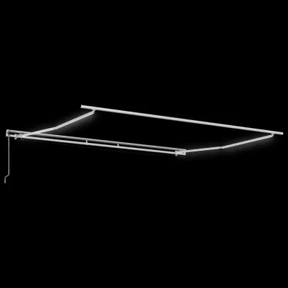 Copertină Manuală Albă Metalică 4,5x3,5 m | Livrare Gratuită