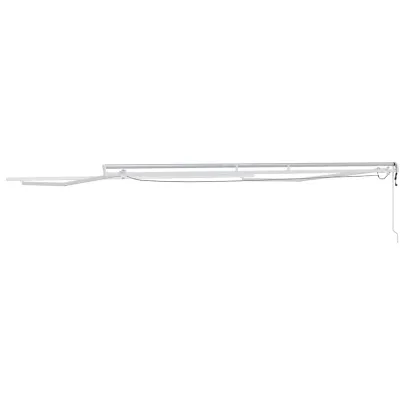 Copertină Manuală Albă Metalică 4,5x3,5 m | Livrare Gratuită