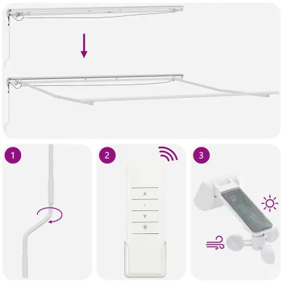 Copertină Manuală Albă Metalică 4,5x3,5 m | Livrare Gratuită