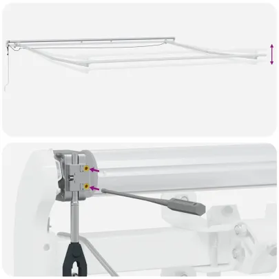 Copertină Albă Metal 5x3.5m cu Telecomandă | Livrare Gratuită