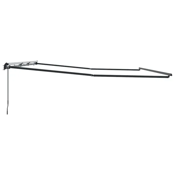 Copertină Manuală Antracit 6x3m Metal - Livrare Gratuită