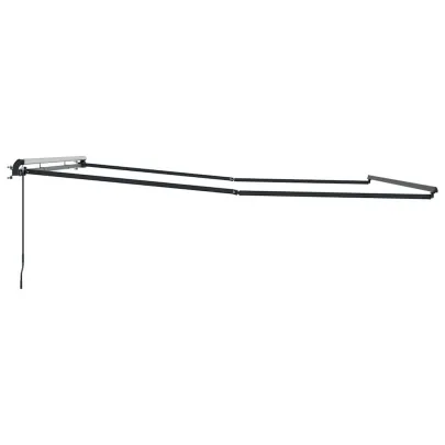 Copertină Manuală Antracit 4,5x3,5 m Metal | Livrare Gratuită