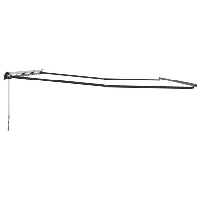 Copertină Manuală Antracit 6x3,5m Metal | Livrare Gratuită