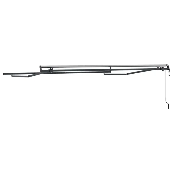 Copertină Manuală Antracit 3,5x2,5m Metal | Livrare Gratuită