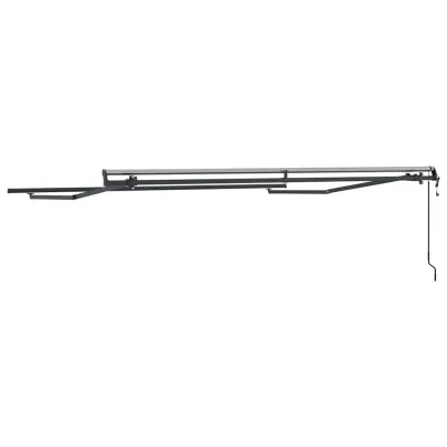 Copertină Manuală Antracit 3,5x2,5m Metal | Livrare Gratuită