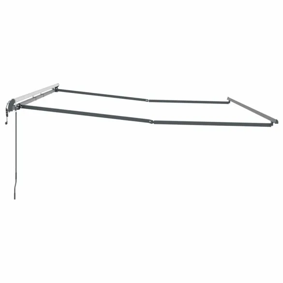 Copertină Manuală Antracit 4,5x3 m Metal | Livrare Gratuită