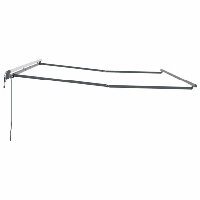 Copertină Manuală Antracit 4,5x3 m Metal | Livrare Gratuită