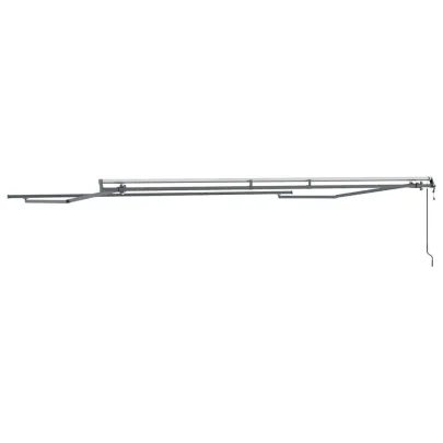 Copertină Manuală Antracit 4,5x3 m Metal | Livrare Gratuită