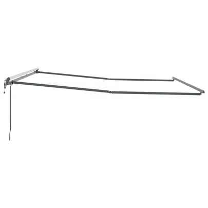 Copertină Manuală Antracit 4,5x3,5m Metal | Livrare Gratuită