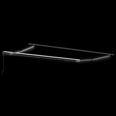 Copertină Manuală Antracit 4,5x3 m Metal | Livrare Gratuită