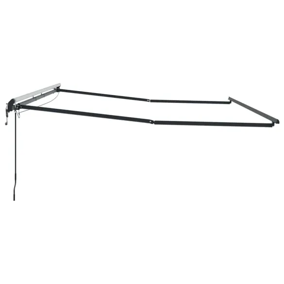 Copertină Manuală Antracit 4,5x3 m Metal | Livrare Gratuită