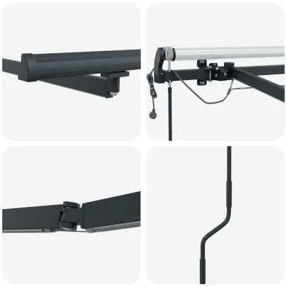 Copertină Manuală Antracit 6x3,5m Metal | Livrare Gratuită