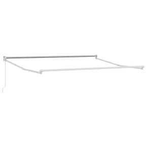 Copertină Manuală Albă 3,5x2,5m Metal | Livrare Gratuită 2