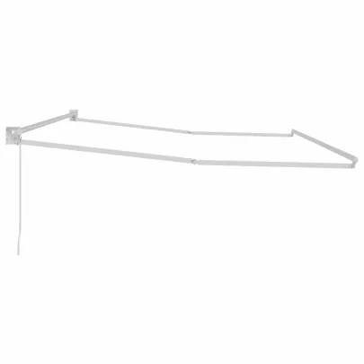 Copertină Manuală Albă 4,5x3m Metal | Livrare Gratuită