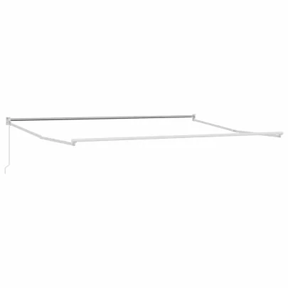 Copertină Manuală Albă 5x3m Metal | Livrare Gratuită