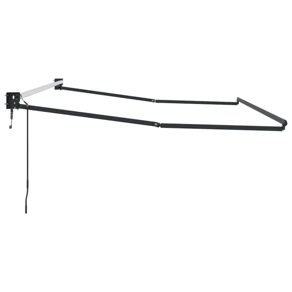 Copertină Manuală Antracit Metal 3x2,5m - Livrare Gratuită