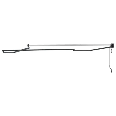 Copertină Manuală Antracit 3,5x2,5 m Metal | Livrare Gratuită