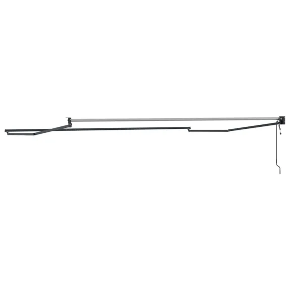 Copertină Manuală Antracit 4,5x3m Metal | Livrare Gratuită