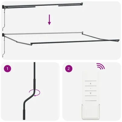 Copertină Metal Antracit 5x3m cu Telecomandă - Livrare Gratuită