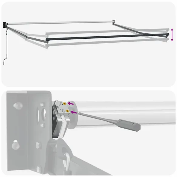 Copertină Metal Antracit 5x3m cu Telecomandă - Livrare Gratuită