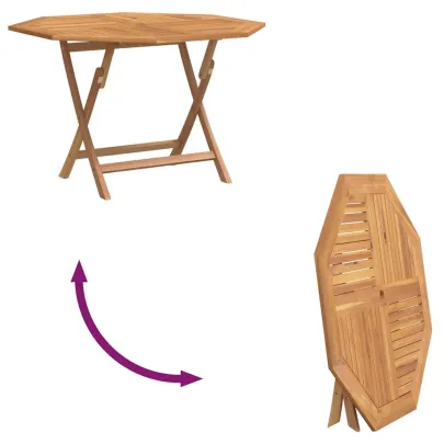 Masă Grădină Pliabilă Lemn Tec | Livrare Gratuită