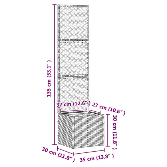 Suport Ghivece Ratan pentru Interior și Exterior