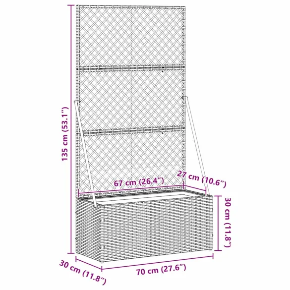 Suport Ghivece Ratan pentru Interior și Exterior