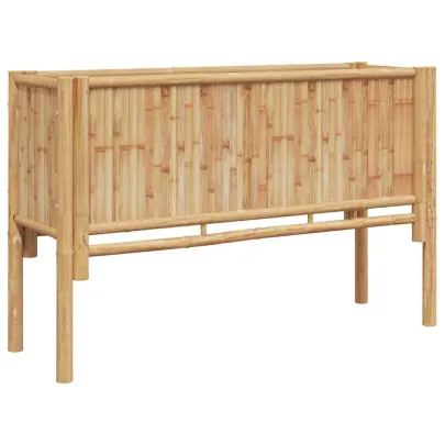 Strat Grădină Înălțat Bambus 110x35x70 cm - Livrare Gratuită