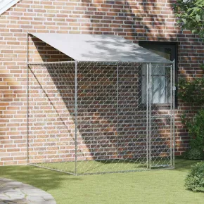 Cușcă Exterior Câini Mari 200x200x258 cm Oțel PE