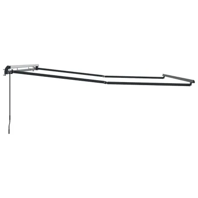 Copertină Manuală Antracit Metal 4.5x2.5m | Livrare Gratuită