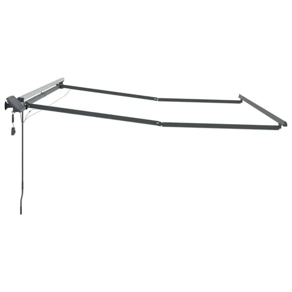 Copertină Manuală Antracit 3,5x2,5m Metal | Livrare Gratuită