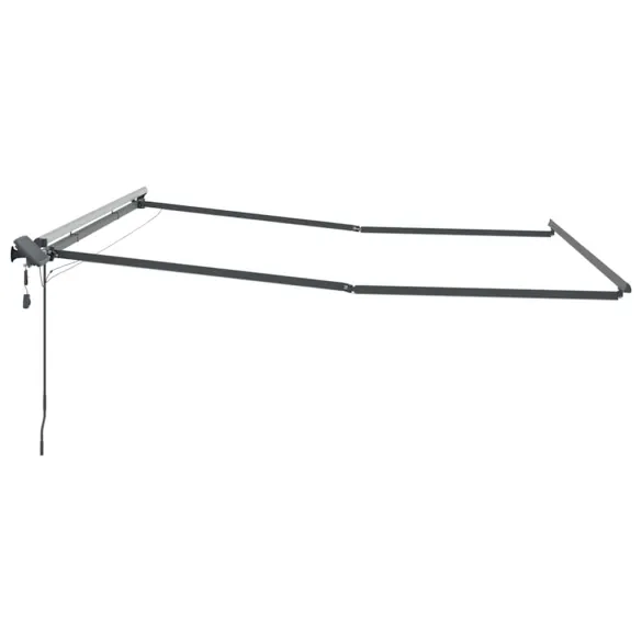 Copertină Manuală Antracit Metal 4.5x2.5m | Livrare Gratuită