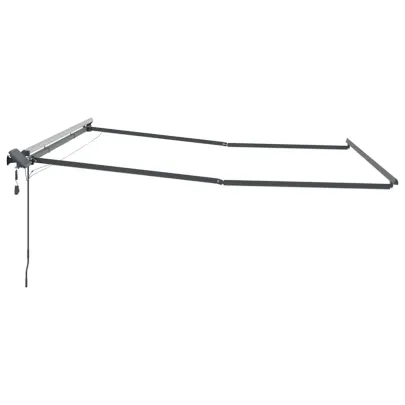 Copertină Manuală Antracit Metal 4.5x2.5m | Livrare Gratuită