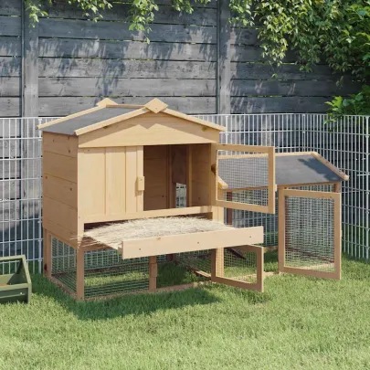 Căsuță pentru Pui Maro 150x60x89 cm - Lemn Masiv