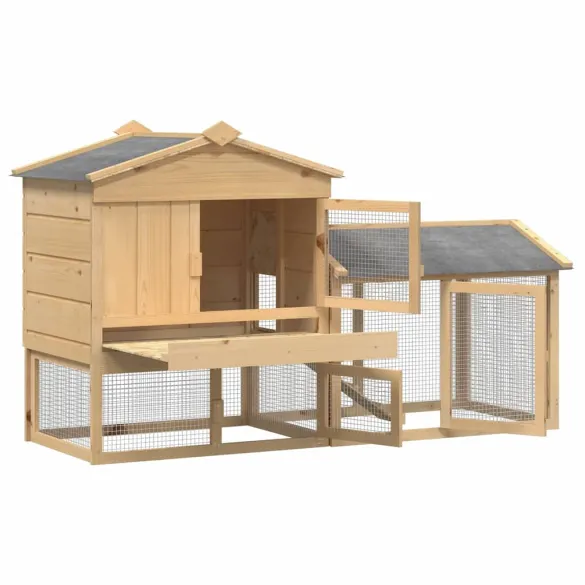 Căsuță pentru Pui Maro 150x60x89 cm - Lemn Masiv