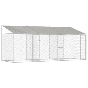 Cușcă Câini Exterior 6x2m Oțel Galvanizat | Livrare Gratuită 2