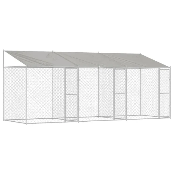Cușcă Câini Exterior 6x2m Oțel Galvanizat | Livrare Gratuită
