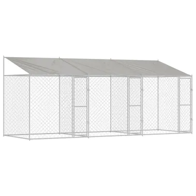 Cușcă Câini Exterior 6x2m Oțel Galvanizat | Livrare Gratuită