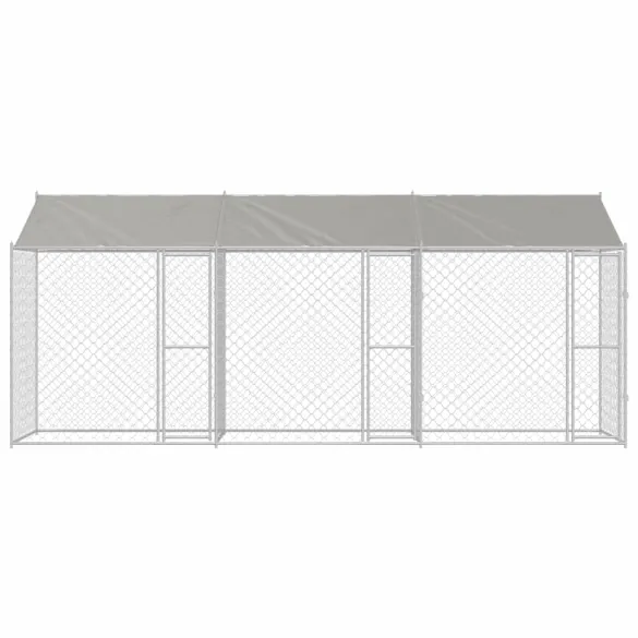 Cușcă Câini Exterior 6x2m Oțel Galvanizat | Livrare Gratuită
