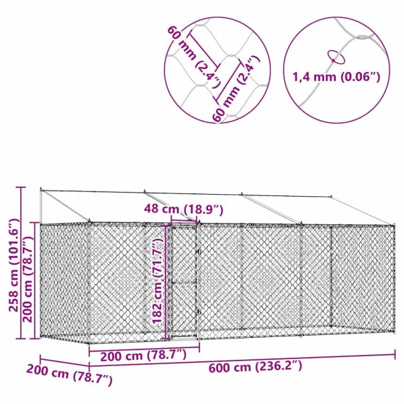 Cușcă Câine Mare Exterior Oțel Galvanizat | Livrare Gratuită