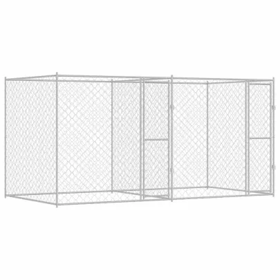 Cușcă Câini Exterior 400x200x200cm Oțel Galvanizat | Livrare Gratuită