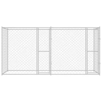 Cușcă Câini Exterior 400x200x200cm Oțel Galvanizat | Livrare Gratuită