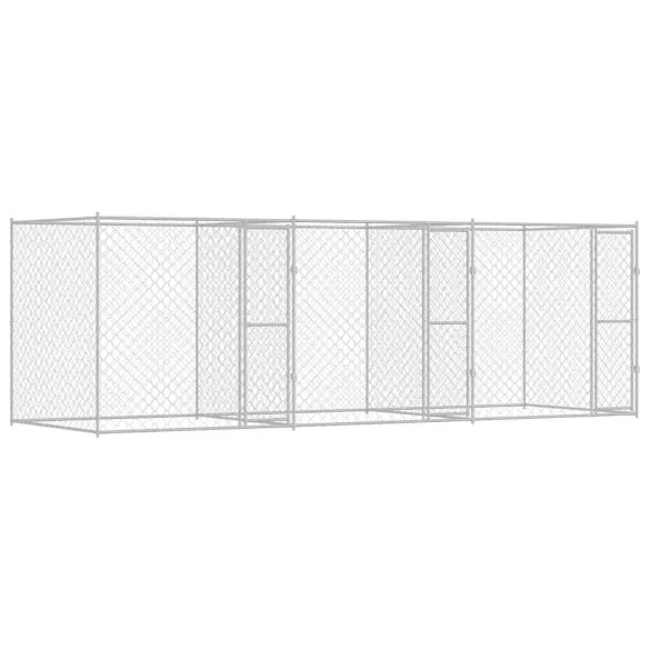 Cușcă Câine Exterior 600x200x200 cm Oțel Galvanizat