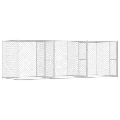 Cușcă Câine Exterior 600x200x200 cm Oțel Galvanizat