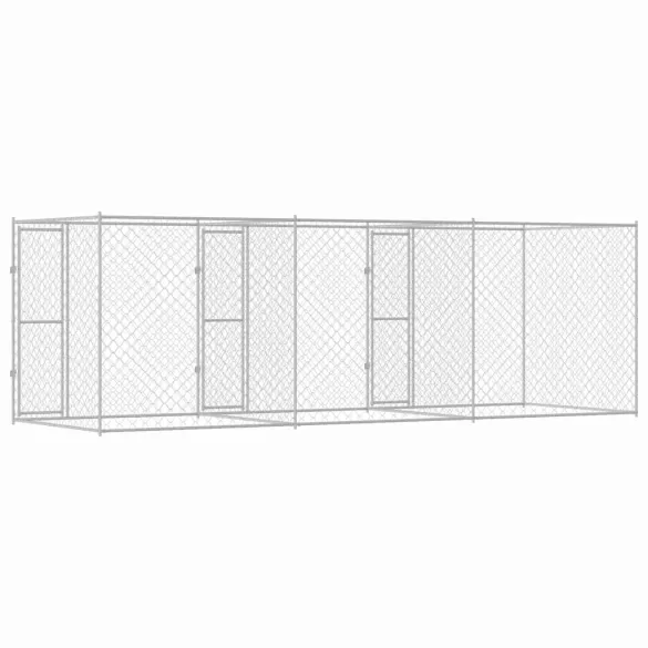 Cușcă Câine Exterior 600x200x200 cm Oțel Galvanizat