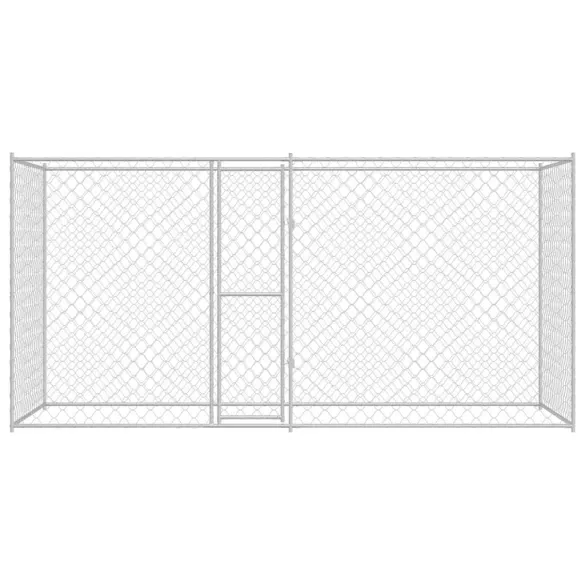 Cușcă Câini Exterior Oțel Galvanizat 400x200x256 cm
