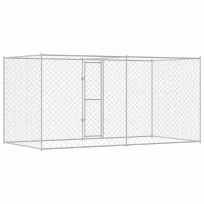 Cușcă Câini Exterior Oțel Galvanizat 400x200x256 cm