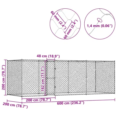 Cușcă Câini Mare Exterior Oțel Galvanizat | Livrare Gratuită