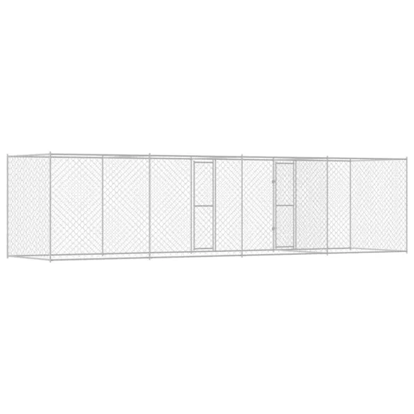 Cușcă Câini Exterior 6x2m Oțel Galvanizat - Livrare Gratuită